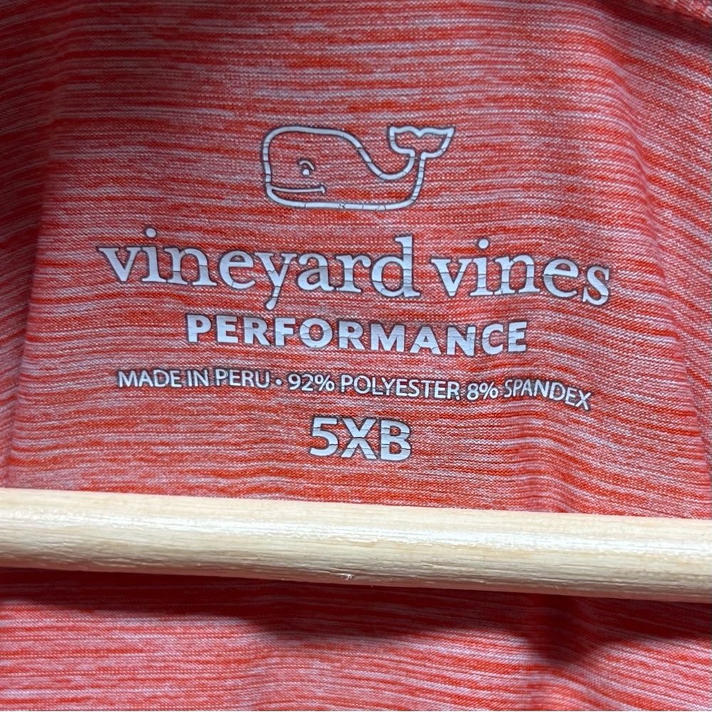 Vineyard Vines Performance Shirt Mens 5XB Orange PoloS tretch Short Sleeve - Picture 7 of 8